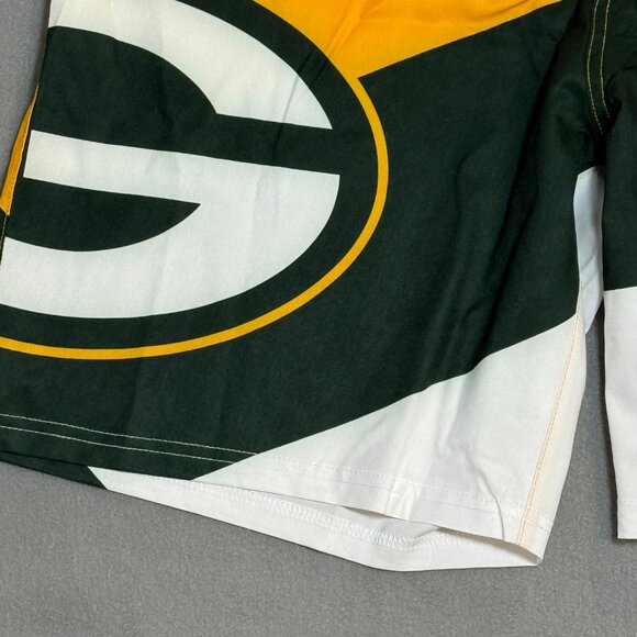 Green Bay Packers FOCO NWT NFL Yellow Green Boardshorts 2XL Swimwear Casual Vaca - Picture 6 of 8